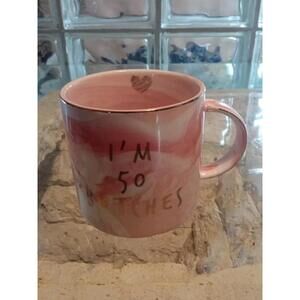 50th Birthday Coffee Mug Gifts I'm 50 Bitches Pink Hendson Brand Cup Nice 👍